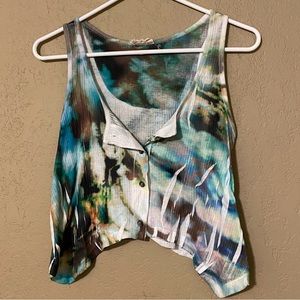 Multi-Color Butterfly Crop Top